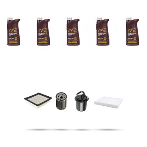 Kit tagliando 4 FILTRI e 5L OLIO compatibile con Subaru Impreza II 2.0 WRX 160kw dal 2000