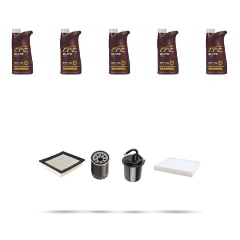 Kit tagliando 4 FILTRI e 5L OLIO compatibile con Subaru Impreza II 2.5 WRX 169kw dal 2005
