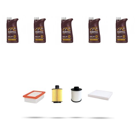 Kit tagliando 4 FILTRI e 5L OLIO compatibile con Suzuki Sx4 Dal 2.0 DDIS 99kw 2009
