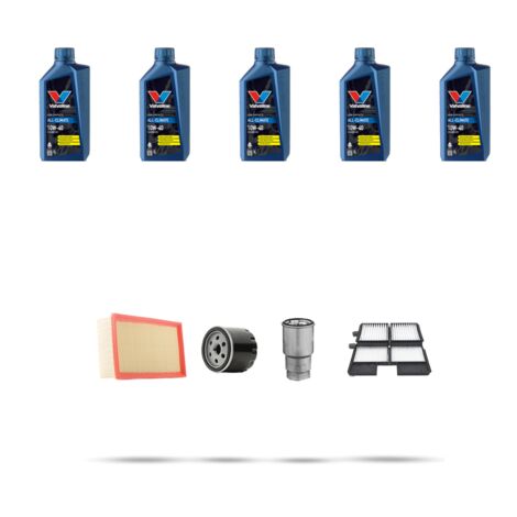 Kit tagliando 4 FILTRI e 5L OLIO compatibile con Toyota Avensis I (T22) 2.0 TD 66kw Dal 1998