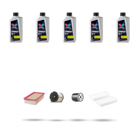 Kit tagliando 4 FILTRI e 5L OLIO compatibile con Toyota Proace II 2.0 D 180 130kw Dal 2016