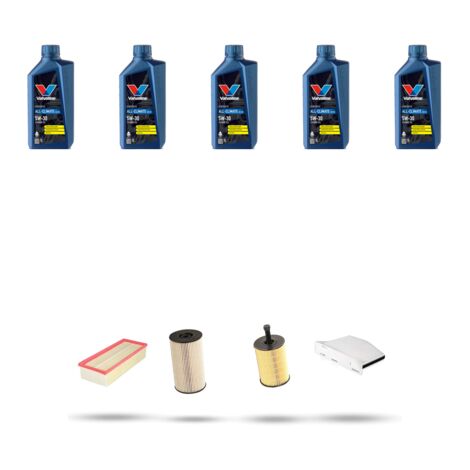 Kit tagliando 4 FILTRI e 5L OLIO compatibile con Vw Caddy III (2c) 2.0 TDI 103kw Dal 2007