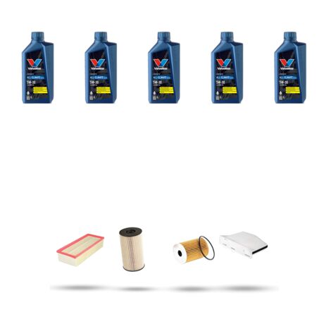 Kit tagliando 4 FILTRI e 5L OLIO compatibile con Vw Caddy IV (2K SA SE) 1.6 TDI 55kw Dal 2015