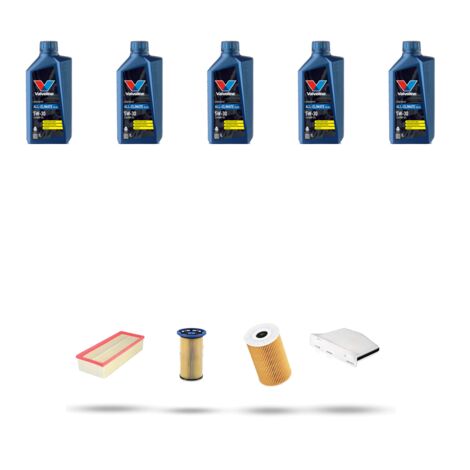 Kit tagliando 4 FILTRI e 5L OLIO compatibile con Vw CC (358) 2.0 TDI 100kw Dal 2011