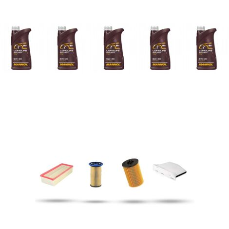Kit tagliando 4 FILTRI e 5L OLIO compatibile con Vw CC (358) 2.0 TDI 110kw Dal 2015