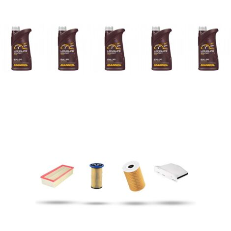 Kit tagliando 4 FILTRI e 5L OLIO compatibile con Vw CC (358) 2.0 TDI 125kw Dal 2012