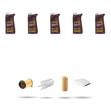 Kit tagliando 4 FILTRI e 5L OLIO compatibile con Vw Eos (1F7,1F9) 2.0 FSI 110kw Dal 2006
