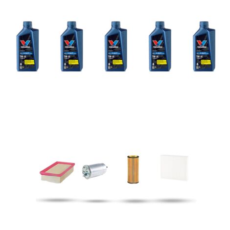 Kit tagliando 4 FILTRI e 5L OLIO compatibile con Vw Golf IV (1j1 1j5) 1.9 SDI 50kw Dal 1997 al 2006
