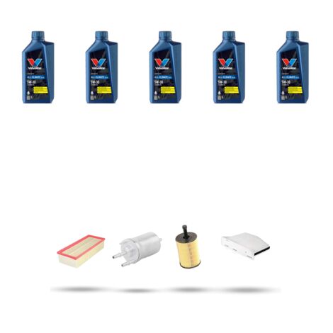 Kit tagliando 4 FILTRI e 5L OLIO compatibile con Vw Golf VI (5K15,5J5,5M1,517,521) 2.0 TSI 155kw Dal 2009