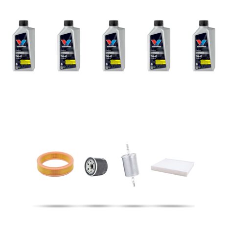 Kit tagliando 4 FILTRI e 5L OLIO compatibile con Vw Lupo 1.0 37kw dal 1998