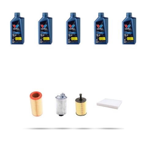 Kit tagliando 4 FILTRI e 5L OLIO compatibile con Vw Lupo 1.4 TDI 55kw dal 1999