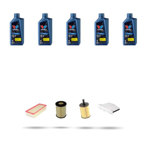 Kit tagliando 4 FILTRI e 5L OLIO compatibile con Vw New Beetle / Cabrio (5C) 2.0 TDI 103kw Dal 2012