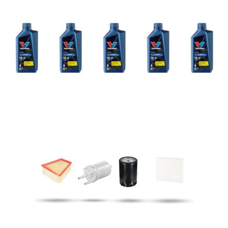 Kit tagliando 4 FILTRI e 5L OLIO compatibile con Vw POLO IV (9N) 1.8 GTI 132kw Dal 2006 al 2009