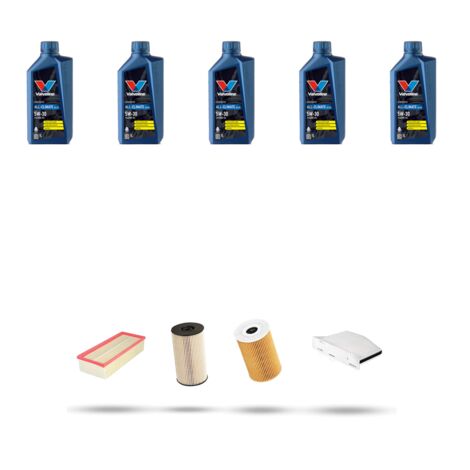 Kit tagliando 4 FILTRI e 5L OLIO compatibile con VW Scirocco III (1K8) 2.0 TDI 125kw Dal 2009