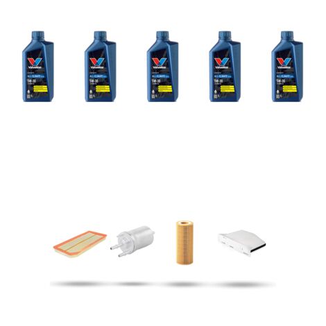 Kit tagliando 4 FILTRI e 5L OLIO compatibile con VW Scirocco III (1K8) 2.0 TSI R 188kw Dal 2009