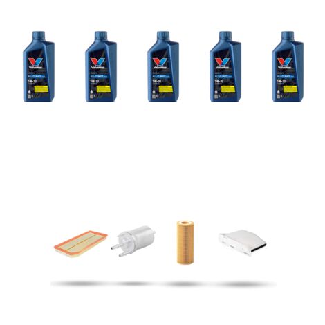 Kit tagliando 4 FILTRI e 5L OLIO compatibile con VW Scirocco III (1K8) 2.0 TSI R 195kw Dal 2009