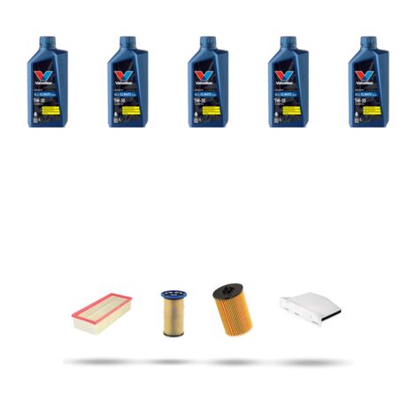 Kit tagliando 4 FILTRI e 5L OLIO compatibile con Vw Sharan II (7N) 2.0 TDI 125kw Dal 2010