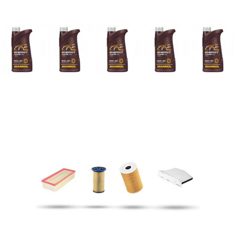 Kit tagliando 4 FILTRI e 5L OLIO compatibile con Vw Sharan II (7N) 2.0 TDI 130kw Dal 2013