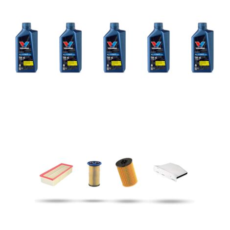 Kit tagliando 4 FILTRI e 5L OLIO compatibile con VW Sharan III 2.0 TDI CR 85kw Dal 2018