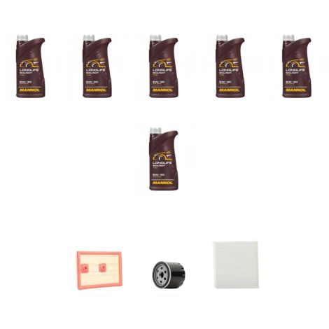 Kit tagliando 4 FILTRI e 6L OLIO compatibile con Audi A3 (8YA,8YS) 40 TFSI 140kw dal 2021