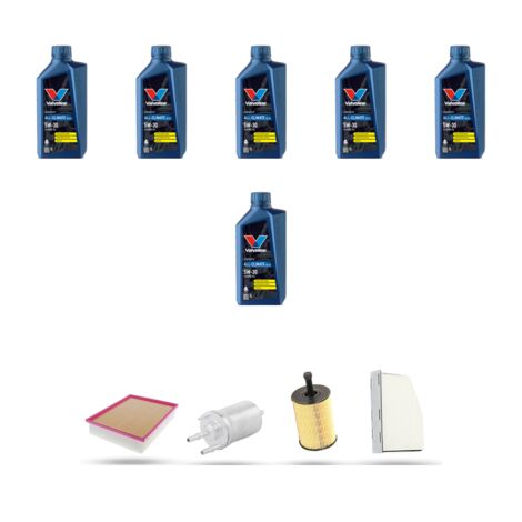 Kit tagliando 4 FILTRI e 6L OLIO compatibile con Audi A3 II (8P1,8PA) 3.2 V6 quattro 184kw dal 2003