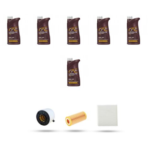 Kit tagliando 4 FILTRI e 6L OLIO compatibile con Audi A4 (B9,8W) 35 tfsi 110kw dal 2018