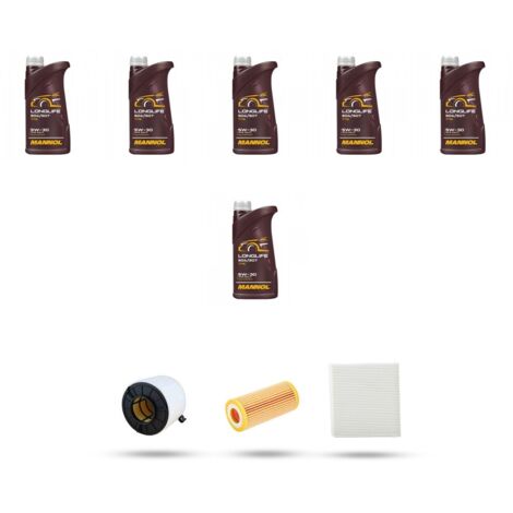 Kit tagliando 4 FILTRI e 6L OLIO compatibile con Audi A4 (B9,8W) 40 tfsi Mild Hybrid 150kw dal 2020