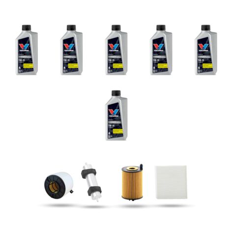 Kit tagliando 4 FILTRI e 6L OLIO compatibile con Audi A5 (F53,F5P,F5A,F5F) 30 tdi Hybrid 100kw 2019