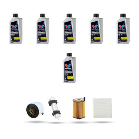 Kit tagliando 4 FILTRI e 6L OLIO compatibile con Audi A5 (F53,F5P,F5A,F5F) 35 tdi Hybrid 120kw 2019