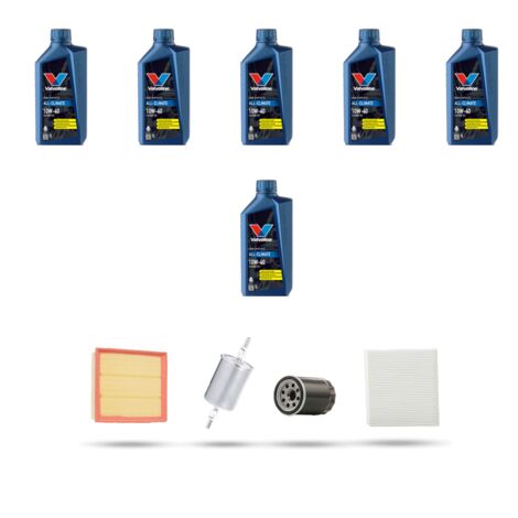 Kit tagliando 4 FILTRI e 6L OLIO compatibile con Audi A6 (C5) 2.4 30v 121kw dal 1997