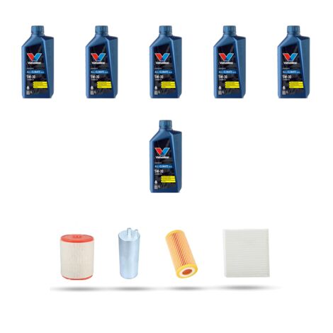 Kit tagliando 4 FILTRI e 6L OLIO compatibile con Audi A6 (C8) 50 TDI Mild Hybrid quattro 210kw dal 2018