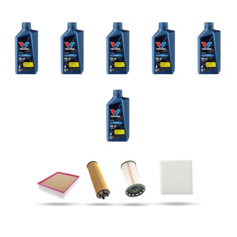 Kit tagliando 4 FILTRI e 6L OLIO compatibile con Audi Q2 (GAB,GAC) 30 TDI 85kw dal 2021