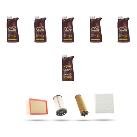 Kit tagliando 4 FILTRI e 6L OLIO compatibile con Audi Q3 (F3B,F3N) 2.0 40 tdi 147kw dal 2020