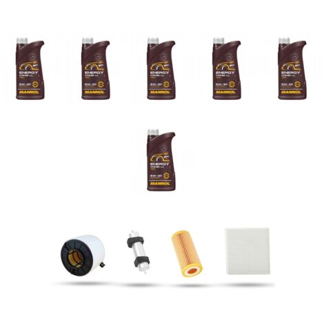 Kit tagliando 4 FILTRI e 6L OLIO compatibile con Audi Q5 II (FYB,FYG) 3.0 tdi 210kw dal 2017