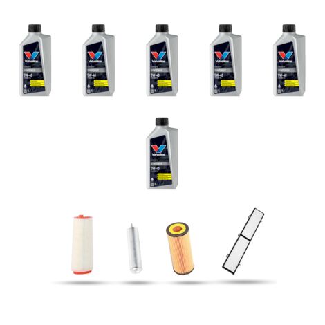 Kit tagliando 4 FILTRI e 6L OLIO compatibile con Bmw Serie 1 (E81,E82,E87,E88) 118 d 90kw dal 2004 al 2012