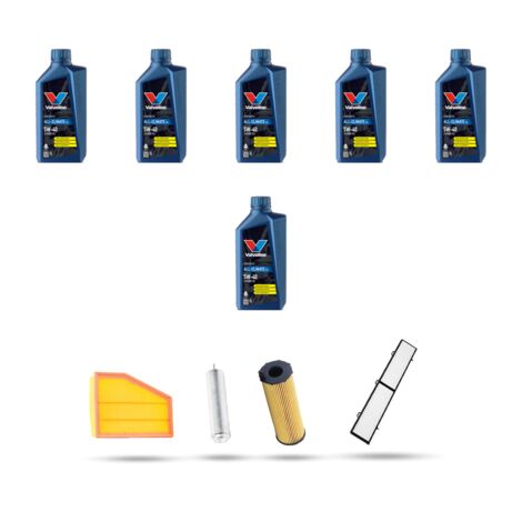 Kit tagliando 4 FILTRI e 6L OLIO compatibile con Bmw Serie 1 (E81,E82,E87,E88) 120d 130kw dal 2007 al 2012