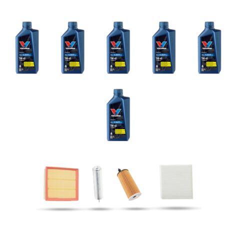 Kit tagliando 4 FILTRI e 6L OLIO compatibile con Bmw Serie 1 (F20,F21) 116d 85kw dal 2011 al 2015