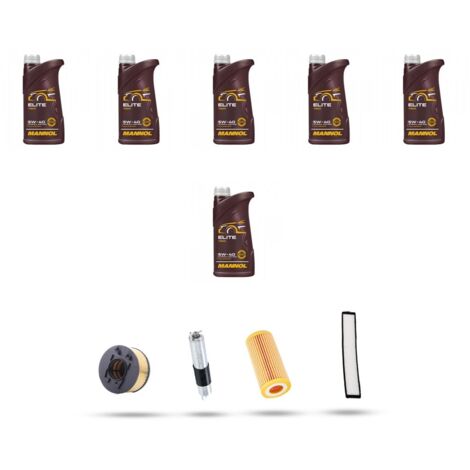 Kit tagliando 4 FILTRI e 6L OLIO compatibile con Bmw serie 3 (E46) 318 i ci 110kw dal 2005