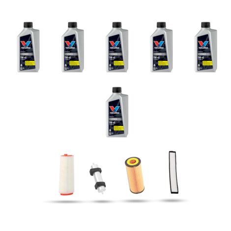 Kit tagliando 4 FILTRI e 6L OLIO compatibile con Bmw serie 3 (E46) 320d 110kw dal 2001