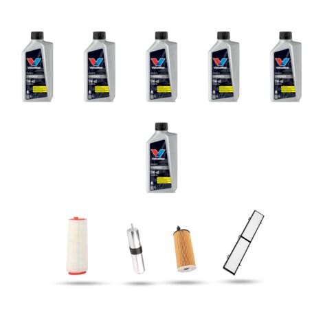 Kit tagliando 4 FILTRI e 6L OLIO compatibile con Bmw serie 3 (E90,E91,E92,E93) 320d 120kw dal 2005