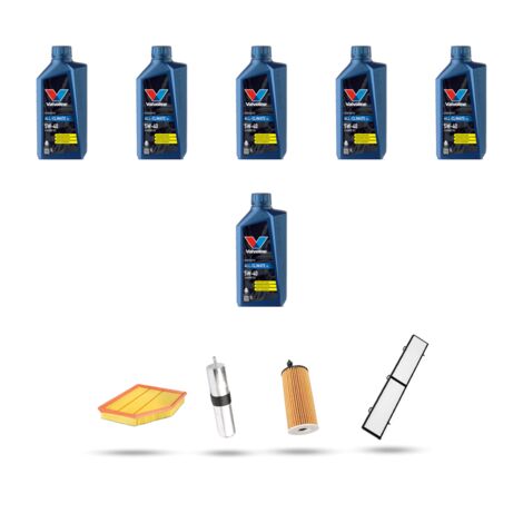 Kit tagliando 4 FILTRI e 6L OLIO compatibile con Bmw serie 3 (E90,E91,E92,E93) 320d 120kw dal 2010