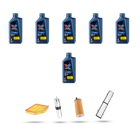 Kit tagliando 4 FILTRI e 6L OLIO compatibile con Bmw serie 3 (E90,E91,E92,E93) 320d 135kw dal 2010