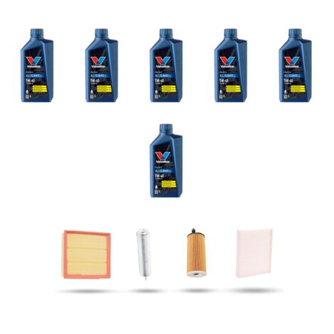 Kit tagliando 4 FILTRI e 6L OLIO compatibile con Bmw serie 3 (F30, F80,F31) 318d 105kw dal 2012