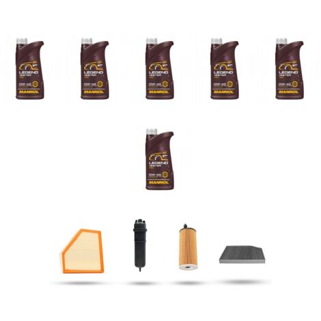 Kit tagliando 4 FILTRI e 6L OLIO compatibile con Bmw serie 3 (G20, G21,G80) 318d 110kw dal 2018