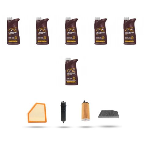 Kit tagliando 4 FILTRI e 6L OLIO compatibile con Bmw serie 3 (G20, G21,G80) 320d 140kw dal 2018