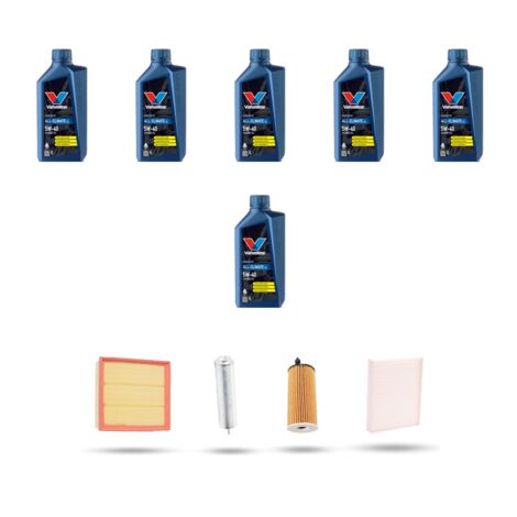 Kit tagliando 4 FILTRI e 6L OLIO compatibile con Bmw serie 3 GT (F34) 318d 105kw dal 2013