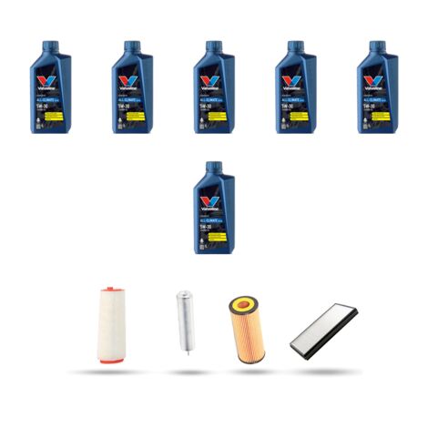 Kit tagliando 4 FILTRI e 6L OLIO compatibile con Bmw serie 5 (E60/E61) 520d 110kw dal 2005 al 2007