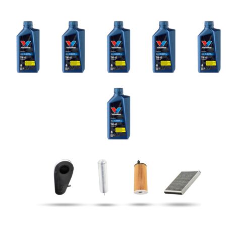 Kit tagliando 4 FILTRI e 6L OLIO compatibile con Bmw serie 5 (F10, F11, F18) 520d 120kw dal 2010