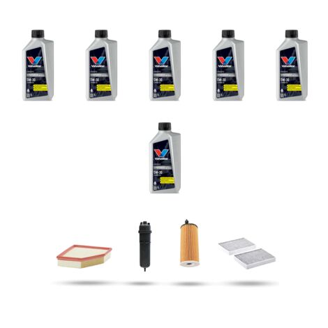 Kit tagliando 4 FILTRI e 6L OLIO compatibile con Bmw serie 5 (G30,G31,F90) 520d hybrid 140kw dal 2019