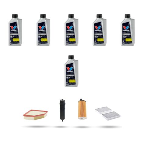 Kit tagliando 4 FILTRI e 6L OLIO compatibile con Bmw serie 5 (G30,G31,G90) 520d 120kw dal 2019